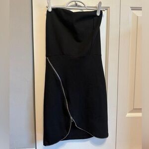 Superdown Nylah Front Zip Dress Black Size XS